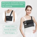 Rib Brace for Chest Support and Pain Relief,Rib Protection Belt for Chest Soft Tissue Injuries,Rib Fractures, and Post-Surgery Rehabilitation(JD001R) - Image 4