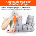 Elbow Brace with L-Shaped Aluminum Stabilizers,Men Women Adjustable Elbow Support with Arm Sling,Wrap Cubital Splint for Broken Fractures Sprains Post Surgery Recovery(JD101E) - Image 6
