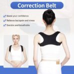 Upper Adjustable Back Posture Corrector Magnet Self-Heating Clavicle Support Back Straight Shoulders Brace Strap Correct(JD101P) - Image 2