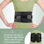 Adjustable Lumbar Support Belt for Lower Back, Breathable Mesh Back Brace with Secure Buckle Closure(JD021B) - Image 2