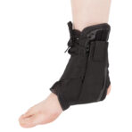 Ankle Brace Adjustable Foot Support Brace with Stabilizer Straps Lace Up Compression Sleeve for Sports Injuries & Sprain（JD102A）