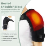 USB Rechargeable Shoulder Brace Massage Belt Electric Heating Vibration Shoulder Wrap Massager(JD002S) - Image 2