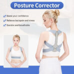 Posture Clavicle Shoulder Support Corrector Back Straight Brace Adjustable Strap, Stability & Alignment, Breathable Fabric, for Men & Women(JD102P) - Image 2