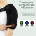 USB Rechargeable Shoulder Brace Massage Belt Electric Heating Vibration Shoulder Wrap Massager(JD002S) - Image 3