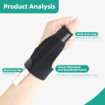 Wrist Brace for Thumb Sprains,Fractures,Tenosynovitis and Pain Relief, Adjustable Thumb Spica Splint Fits Left and Right Hand, Wrist Support with Thumb Splint(JD017FS) - Image 5