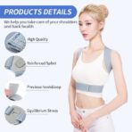 Posture Clavicle Shoulder Support Corrector Back Straight Brace Adjustable Strap, Stability & Alignment, Breathable Fabric, for Men & Women(JD102P) - Image 3