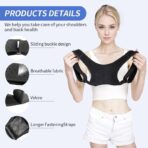 Upper Adjustable Back Posture Corrector Magnet Self-Heating Clavicle Support Back Straight Shoulders Brace Strap Correct(JD101P) - Image 3