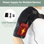 USB Rechargeable Shoulder Brace Massage Belt Electric Heating Vibration Shoulder Wrap Massager(JD002S) - Image 4