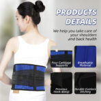 Back Brace for Lower Back Pain Relief,Lumbar Support Belt for Men Women, Back Support Brace with Adjustable Strap(JD027B) - Image 3
