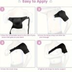 Shoulder Brace for Women and Men Recovery Shoulder. Adjustable Shoulder Support for Rotator Cuff, Joint Pain Relief, Shoulder Injuries. Perfect Fit Shoulder Compression Sleeve (One Size Regular) (JD008S) - Image 5