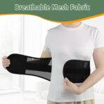 Adjustable Lumbar Support Belt for Lower Back, Breathable Mesh Back Brace with Secure Buckle Closure(JD021B) - Image 3