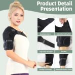 USB Rechargeable Shoulder Brace Massage Belt Electric Heating Vibration Shoulder Wrap Massager(JD002S) - Image 5