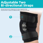 Hinged Adjustable Compression Knee Brace With Side Stabilizers And Patellar Gel Pads For Recovery Aid,Patellar Tendon, Arthritis, Basketball, Running, Hiking Knee Support（JD005KN） - Image 6