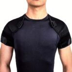 Double Shoulder Brace for Women& Men,Double Sleeve for Sleeping,Adjustable Support for Rotator Cuff,Frozen Shoulder,Pain Relief Dual Wrap(JD005S)