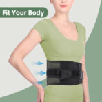 Adjustable Lumbar Support Belt for Lower Back, Breathable Mesh Back Brace with Secure Buckle Closure(JD021B) - Image 6
