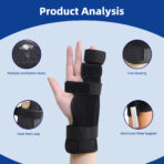 Pinky Trigger Finger Brace,Finger Splint For Fractures,Broken Ring Finger, Mallet Finger Straightener Immobilizer for Arthritis, Tendonitis(JD014FS) - Image 3