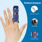 Broken Finger Splint,Trigger Thumb Splints or Arthritis, Thumb Brace for Thumb/Middle/ Ring/Index/Pinky Finger,Blue, Long(JD015FS) - Image 6