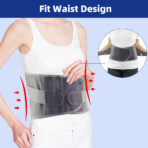 Adjustable Lumbar Back Brace for Lower Back Pain Relief,Provides Support for Lumbar Strains, Herniated Discs, Muscle Strains, Fractures,Breathable Waist Back Support Belt(JD030B) - Image 7