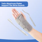 Carpal Tunnel Wrist Brace Night Support,Adjustable Wrist Wrap Support with Double Splint,Hand Brace For Pain Relief, Injuries, Sprains(JD001W) - Image 3