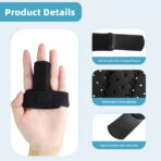 Middle Trigger Finger Support Brace,Adjustable Finger Splint For Fractures,Broken Ring Finger Straightener Immobilizer for Arthritis, Tendonitis,Tenosynovitis(JD016FS) - Image 5
