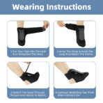 Ankle Support Foot Drop Brace Corrector Walking Gait Prevention Cramp Sprain Adjustable Wrap Compression（JD013F） - Image 4