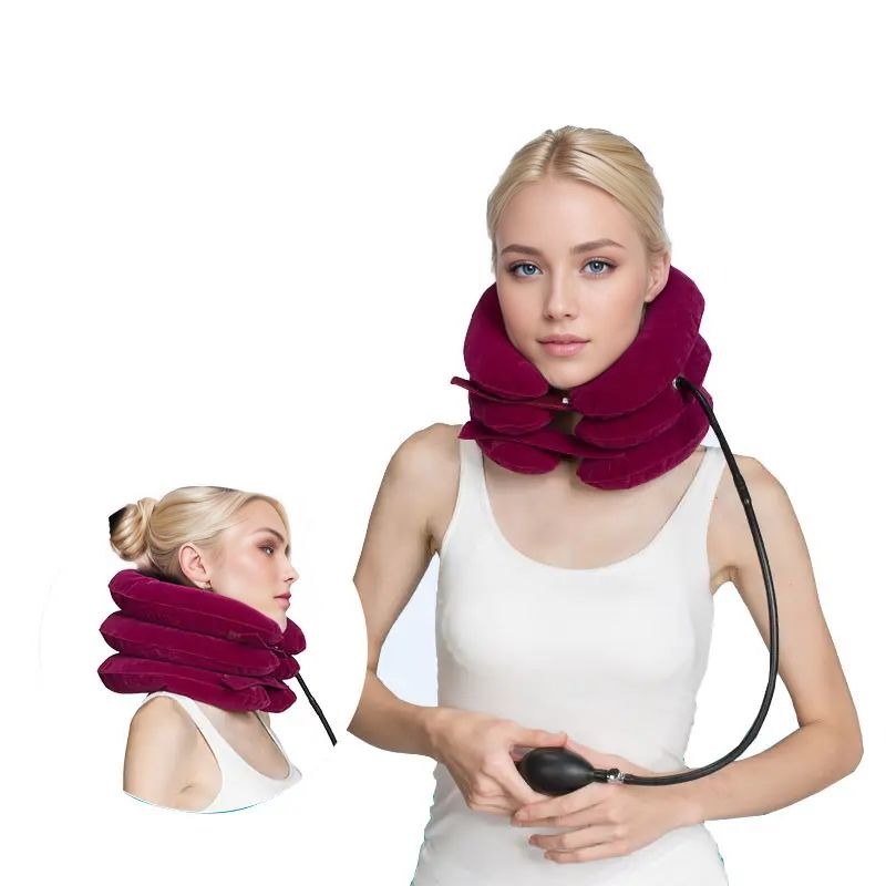 任务-56173009-1-1 Neck Brace Adjustable Neck Traction Device Inflatable Neck Stretcher Neck and Shoulder Pain Relief Pillow (JD011C) - Image 1