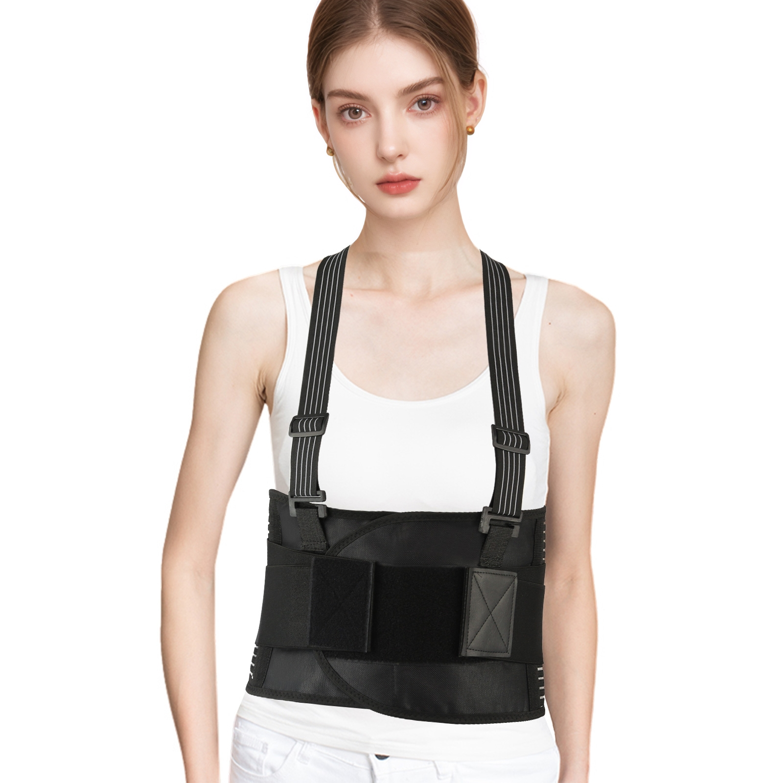 任务-56181697-1-1 Men Back Brace for Work,Lumbar Support Belt for Women, Lower Back Brace for Pain Relief, Sciatica Belt for Weightlifting and Gardening, High Elasticity Waist Support(JD024B) - Image 1