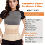 Postpartum Belly Band, Breathable Abdominal Binder, Belly Bandit Support Wrap for Pain Relief and Promotes Healing After Childbirth and Surgery(JD104PB) - Image 3