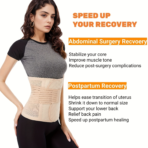 Postpartum Belly Band, Breathable Abdominal Binder, Belly Bandit Support Wrap for Pain Relief and Promotes Healing After Childbirth and Surgery(JD104PB) - Image 2