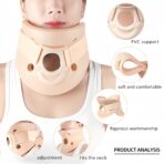 Neck Brace Adult Cervical Collar Split Cervical Spine Fixed Support Adjustable Stretch High Density Foam Neck Brace (JD017C) - Image 2