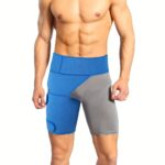 Hip Brace and Groin Support, Adjustable Neoprene Compression Wrap for Pulled Groin Thigh Hamstring Quad Pain Relief, Recovery for Hip Joint Injury, Sciatic Nerve and Hernia, Fits Men and Women（JD002SH）