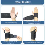Wrist Brace with Thumb Brace, Adjustable Wrist Wraps Support for Weightlifting, Tennis,Wrist Guard for Carpal Tunnel, Arthritis, Tendonitis, Sprain(JD210W) - Image 5