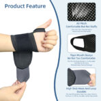 Wrist Brace with Thumb Brace, Adjustable Wrist Wraps Support for Weightlifting, Tennis,Wrist Guard for Carpal Tunnel, Arthritis, Tendonitis, Sprain(JD210W) - Image 4