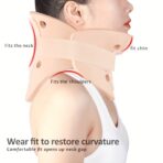 Neck Brace Adult Cervical Collar Split Cervical Spine Fixed Support Adjustable Stretch High Density Foam Neck Brace (JD017C) - Image 4