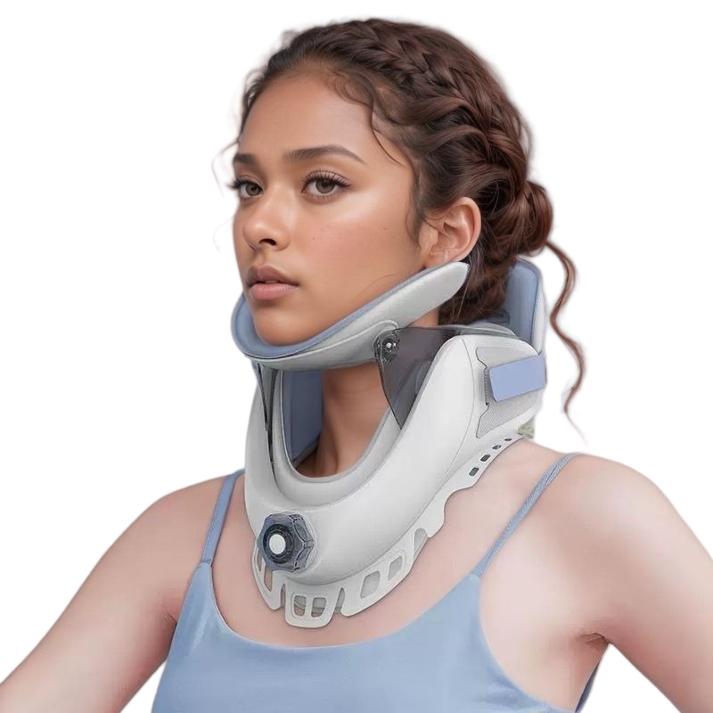 JD012C Adjustable Cervical Neck Traction Stretched Device Neck Pain Relief 3 Layer Air Inflatable Cervical Traction Device (JD018C) - Image 1