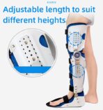 Orthopedic Knee Brace Ankle Foot Orthosis, Adjustable Full Leg Stabilizer Knee Orthosis Splint, Knee Support AFO Brace for Women and Men（JD110KN） - Image 4
