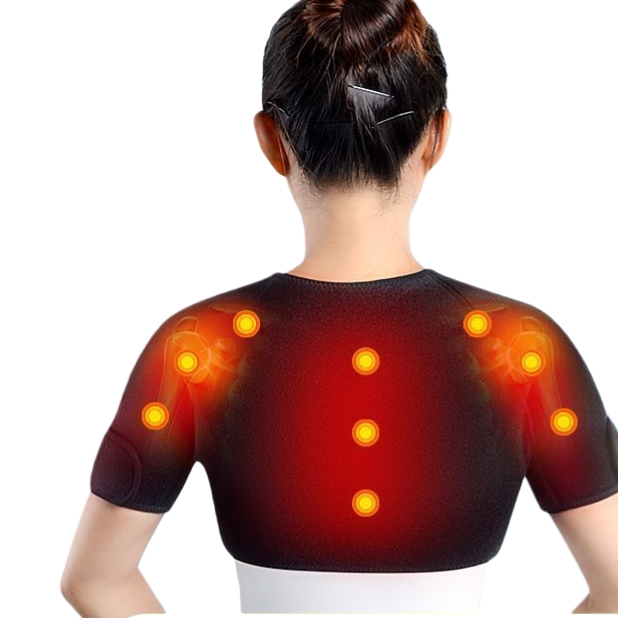 6 Unisex Double Shoulder Brace Heating Shoulder Warp Sleeve Protector Rotator Cuff Stabilizer Keep Warm(JD011S) - Image 1