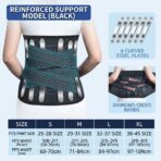 Support Belt with 7 Stays for Lifting at Work Back Brace for Lower Back Pain Relief for Women Men（JD123D） - Image 10
