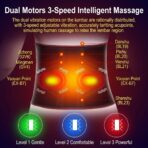 Rechargeable Heating Massage Belt Temperature Adjustable Heating Vibration Belt for Relieve Back and Waist Pain（JD107B） - Image 3
