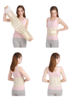 Lower Back Brace Spine Support Waist Belt Orthopedic Breathable Lumbar Corset Adjustable Double Straps Removable Pad Spandex(JD117B) - Image 8