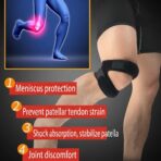Wholesale  CE Certified Breathable Polyester Fiber Sports Knee Pads Patella Band Wrap Support Unisex Basketball Riding Fitness（JD117KN） - Image 3