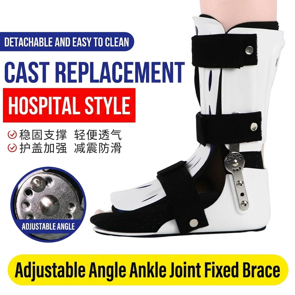 H91fcc60103cc42638662c09fb863daa98 Medical Orthopedic Ankle Foot Support Brace Orthosis AFO Post Op Foot Splint Immobilizer Splint(JD217F) - Image 1
