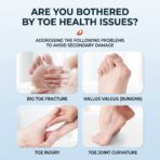 Bunion Corrector, Orthopedic Bunions Correction with Non Slip Big Toe Separators, Adjustable Bunion Splint, Feet Bunion Relief（JD026T） - Image 12